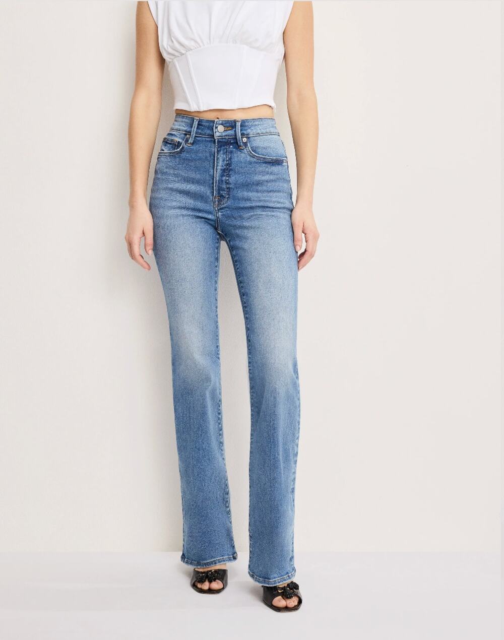 Good American Good Classic Bootcut Tall Denim Jeans Size 14/32 NWT
